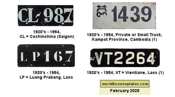 French Indochina license plates