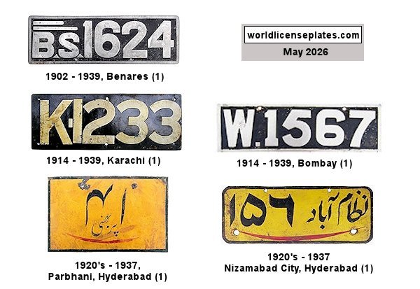 British India license plates