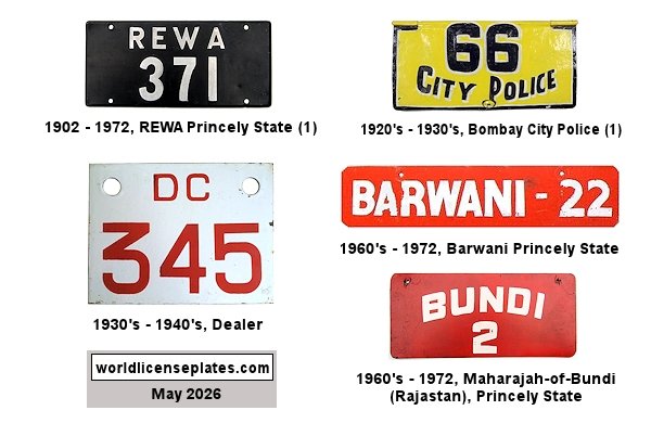 British India license plates