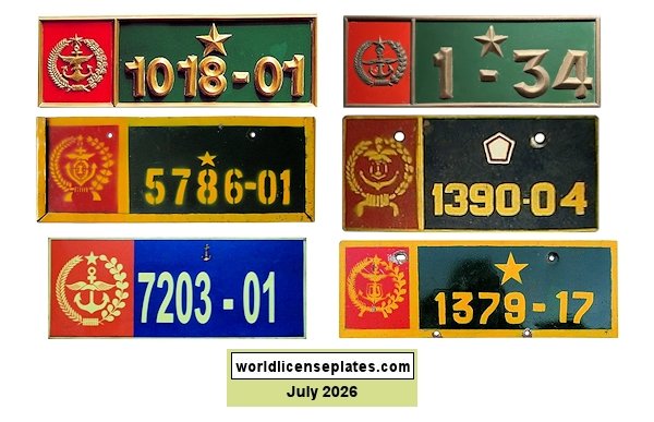 Military license plates