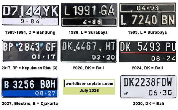 Motorcycle license plates