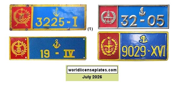 Military license plates