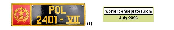 Military license plates