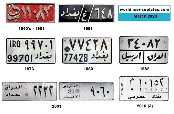 Private/Passenger license plates
