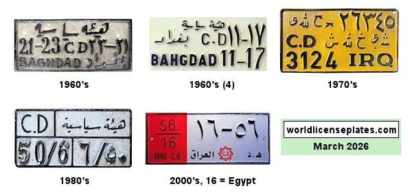 Diplomatic Corps license plates