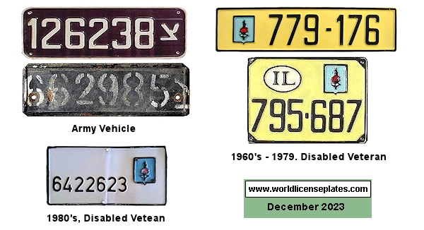 Military, Veteran license plates
