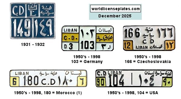 Diplomatic Corps license plates