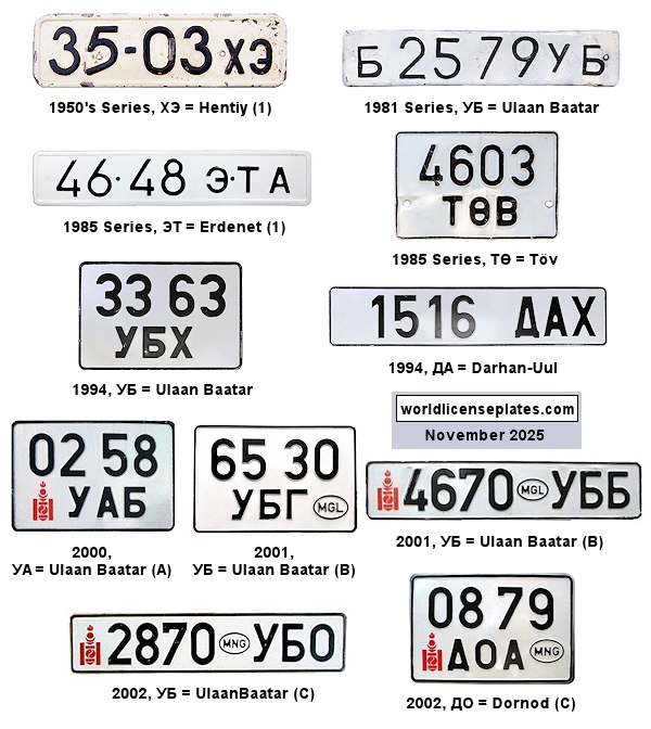 Private/Passenger license plates