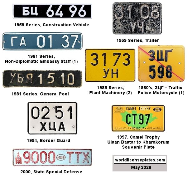 Non-Passenger/Other license plates