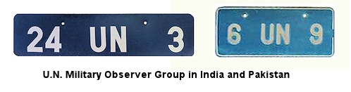 United Nations license plates