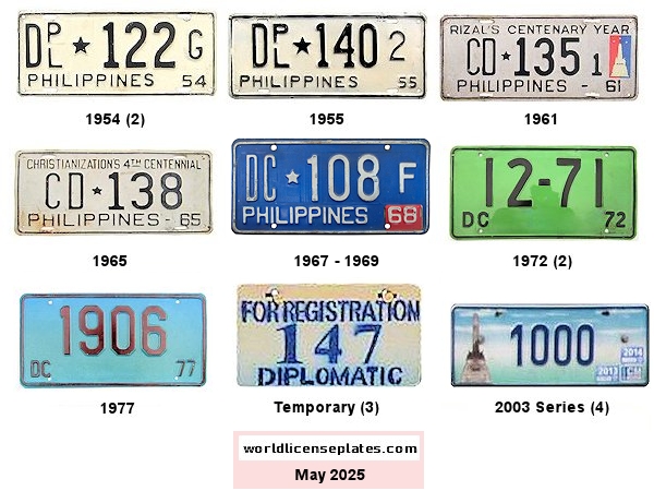 Diplomatic Corps (DPL, CD, DC) license plates