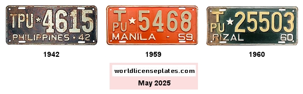 Truck, Public Utility (TPU) license plates