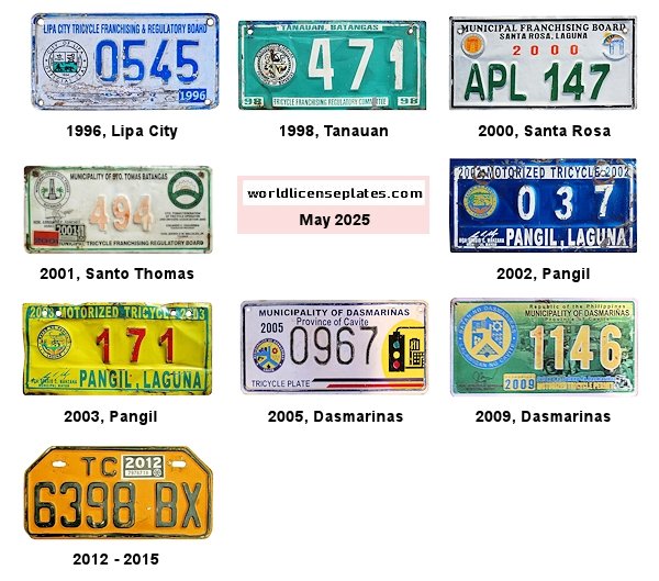 Tricycle (TC) license plates