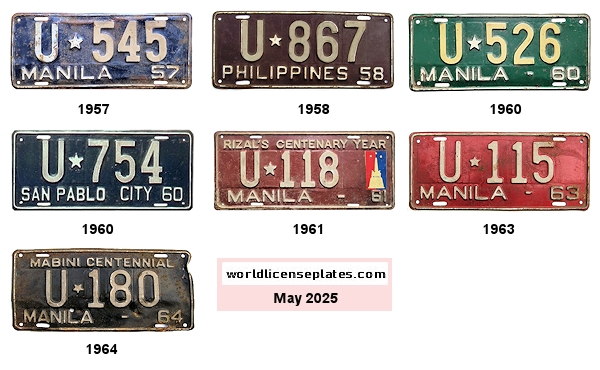 Rental Vehicle (U) license plates