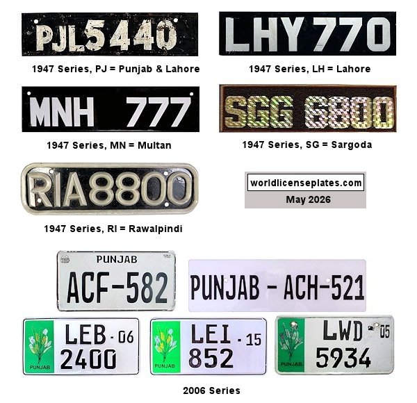 Punjab license plates