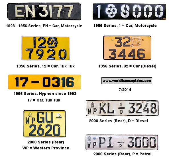 Private Vehicle or Motorcycle license plates