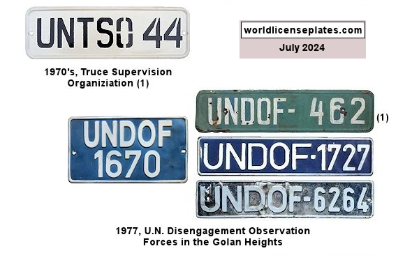 United Nations license plates