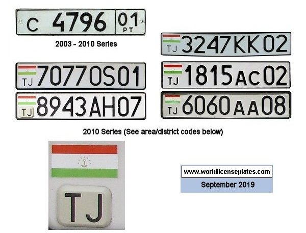 Private/Passenger license plates