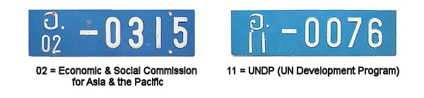 United Nations license plates