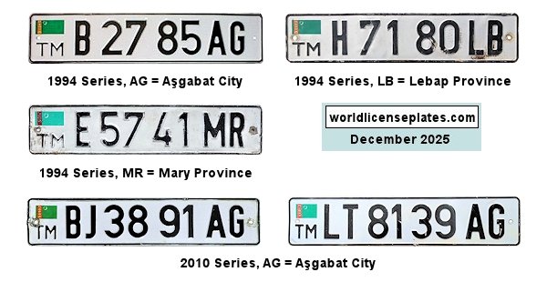 Private/Passenger license plates