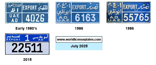 Export license plates