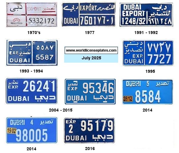 Export license plates