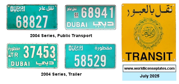 Public Transport, Trailer license plates