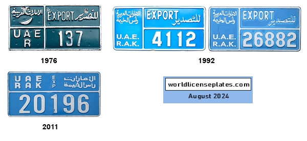 Export license plates
