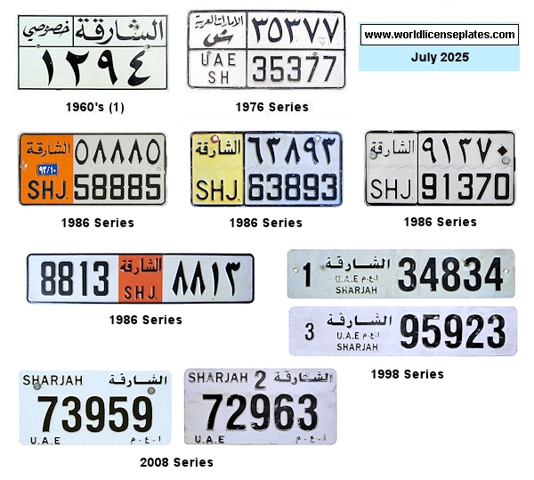 Private/Passenger license plates