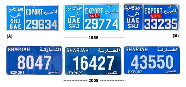 Export license plates
