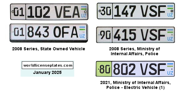 State Owned, Official, Police license plates
