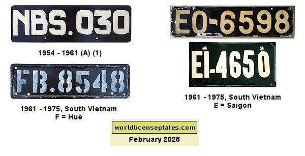 North Vietnam South Vietnam license plates