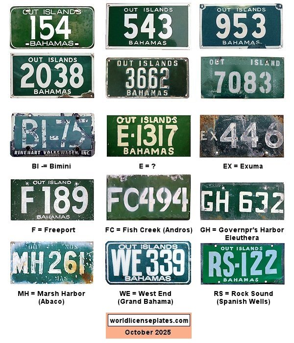 Private/Passenger license plates
