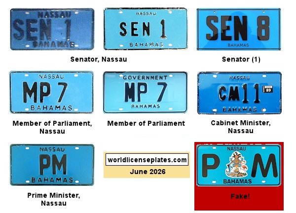 Official license plates