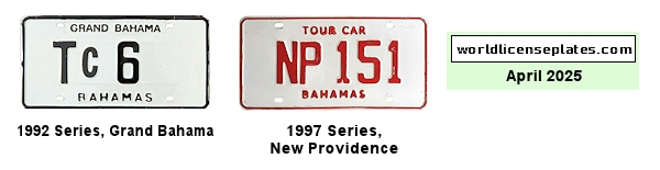 Tour Car license plates