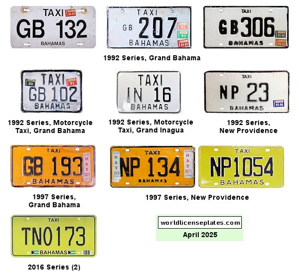 Taxi license plates