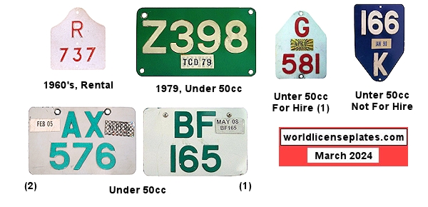 Motorcycle license plates