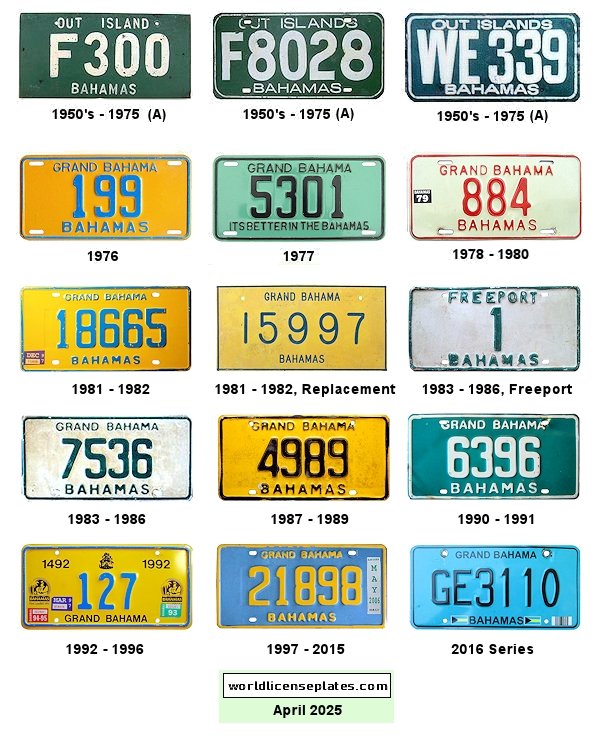 Grand Bahama license plates