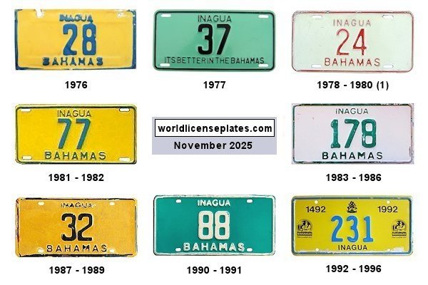 Inagua license plates
