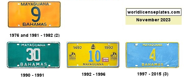 Mayaguana license plates