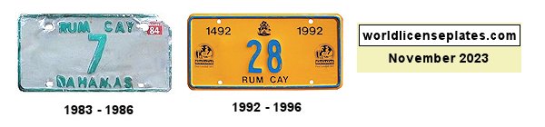 Rum Cay license plates