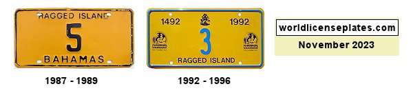 Ragged Island license plates