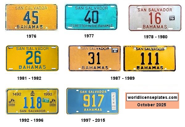 San Salvador license plates