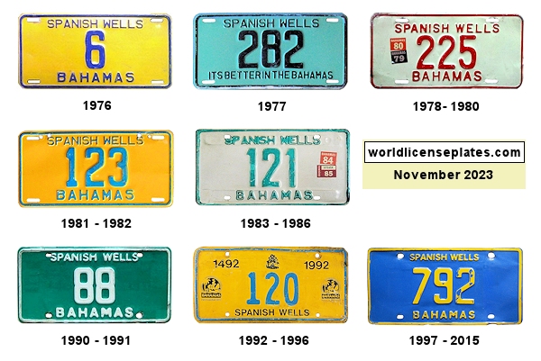 Spanish Wells license plates