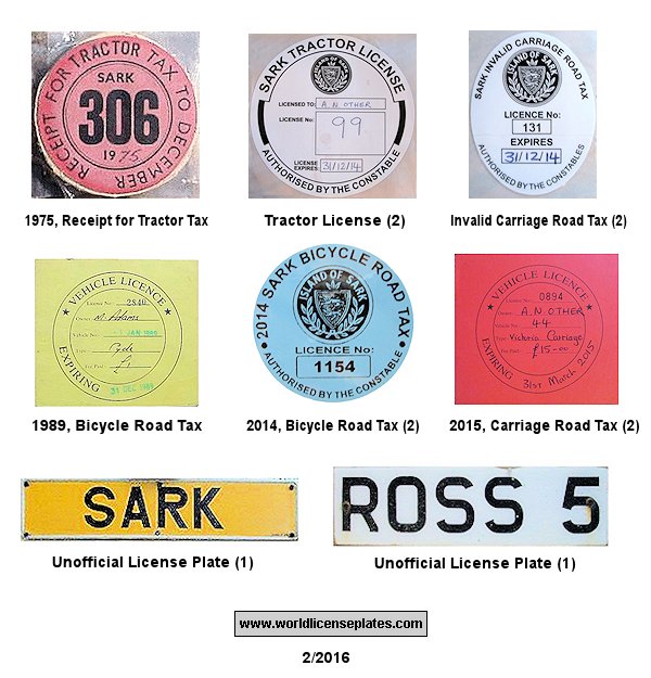 Tax Disks and Unofficial Plates license plates