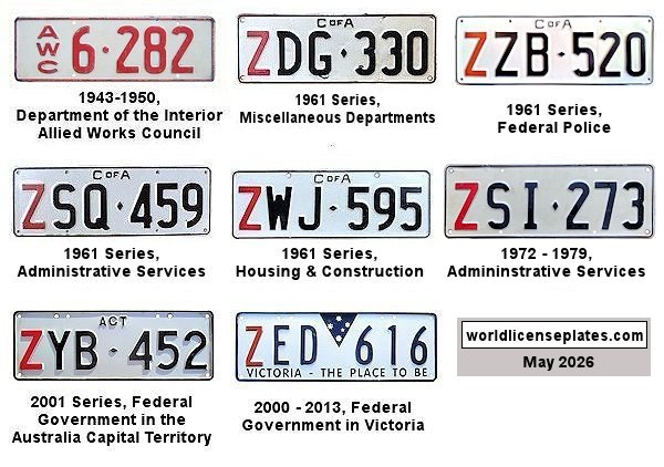 Federal Government license plates
