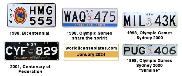 Australia license plates