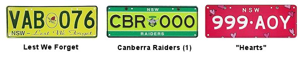 Special Interest license plates