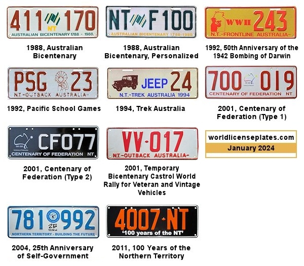 Northern Territory license plates