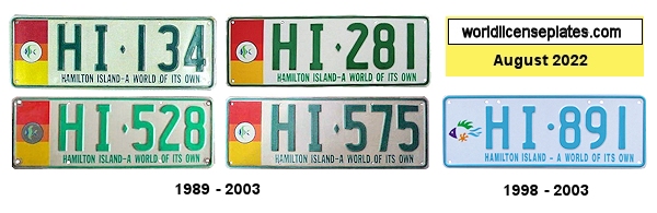 Hamilton Island license plates